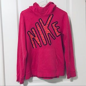 Hot pink Nike hoodie